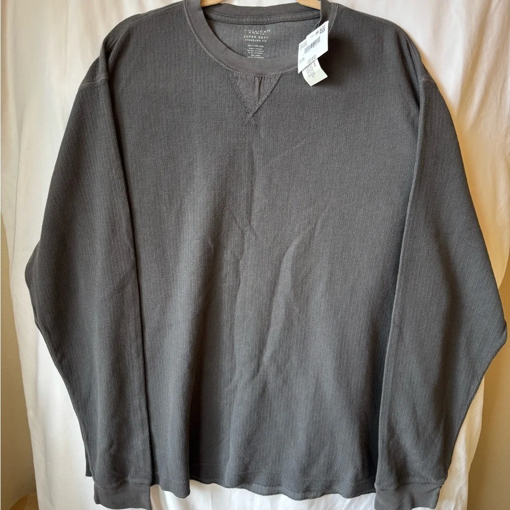 American Eagle Super Soft Thermal Long Sleeve Gray XXL